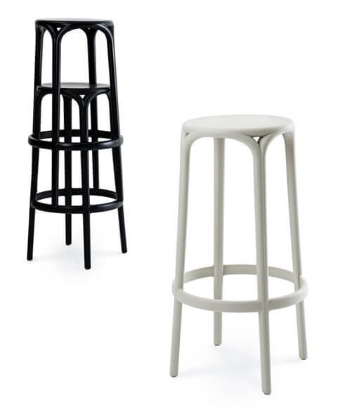 Табурет пластиковый барный Vondom Brooklyn Basic тортора