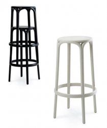 Табурет пластиковый барный Vondom Brooklyn Basic черный