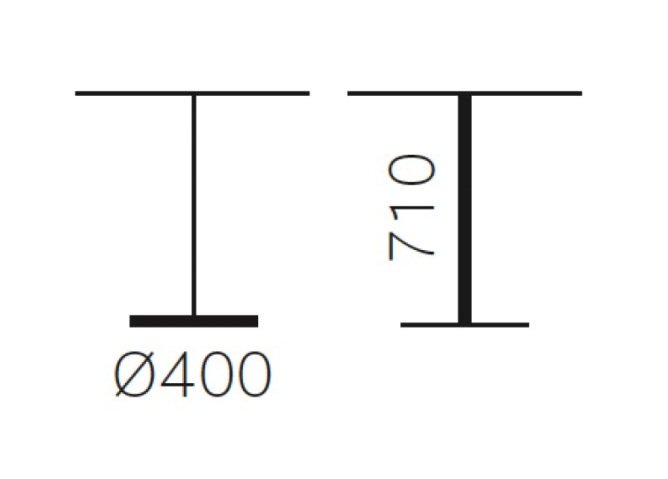 Стол пластиковый обеденный Ikon, песочный, 790х790х710 мм