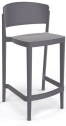 Стул пластиковый полубарный Gaber Abuela Stool 67 серый