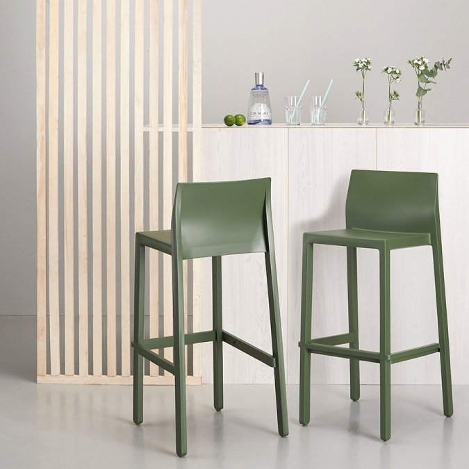 Стул пластиковый барный Nardi Trill Stool агава