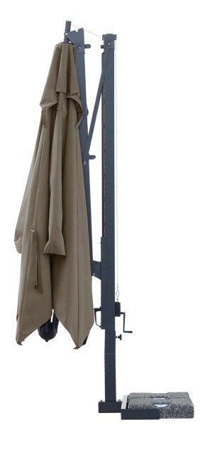 Зонт профессиональный 3.5х3.5 м Galileo Dark, антрацит, серо-коричневый