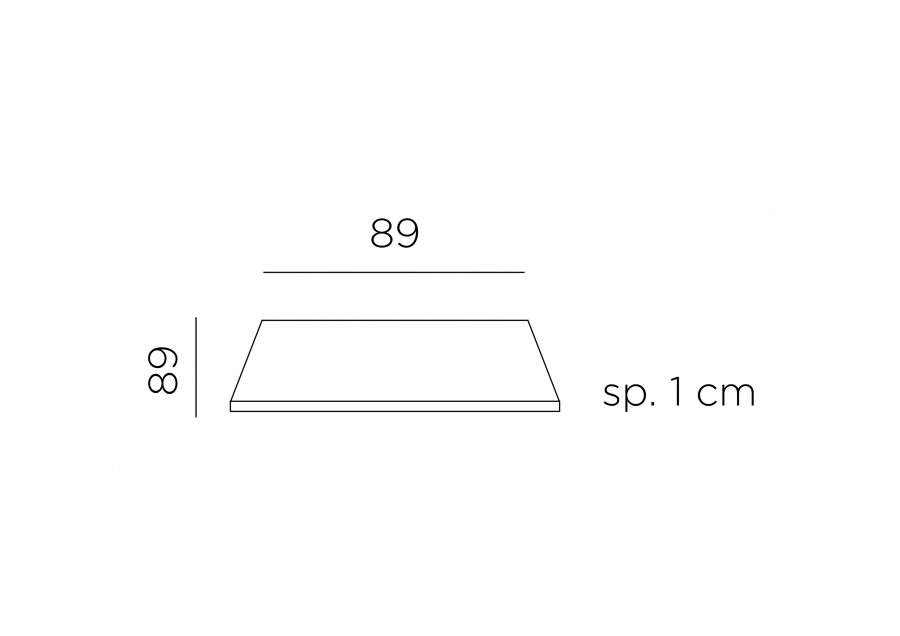 Столешница квадратная Piano Laminato 90x90