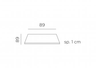 Столешница квадратная Piano Laminato 90x90