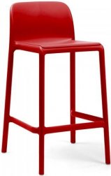 Стул пластиковый полубарный Nardi Faro Mini красный