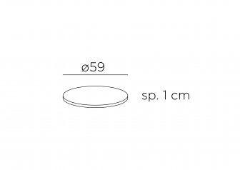 Столешница круглая Piano Laminato ø60