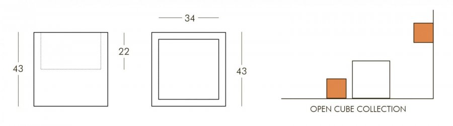 Куб открытый пластиковый светящийся Open Cube 45 Lighting