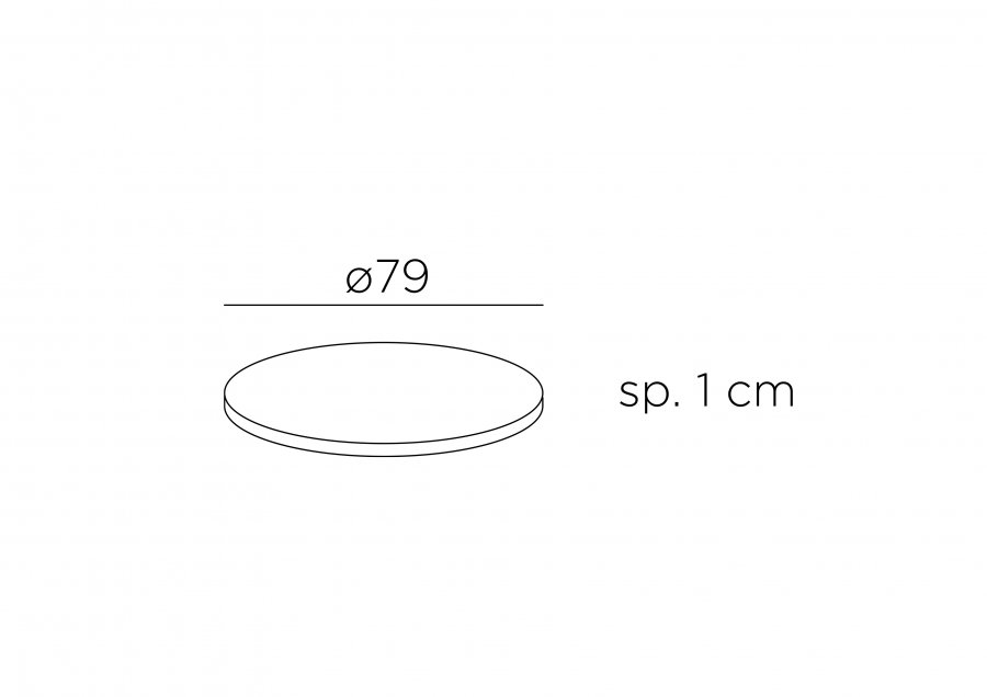 Столешница круглая Piano Laminato ø80