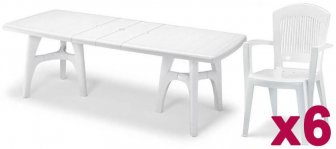 Комплект пластиковой мебели President Tris Super Elegant Monobloc