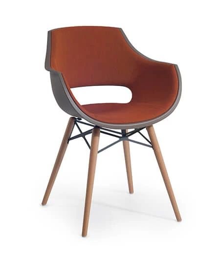 Кресло пластиковое с обивкой Opal Wox Pro Soft Beech