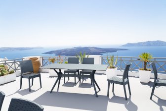 Стул пластиковый плетеный Siesta Contract Florida антрацит