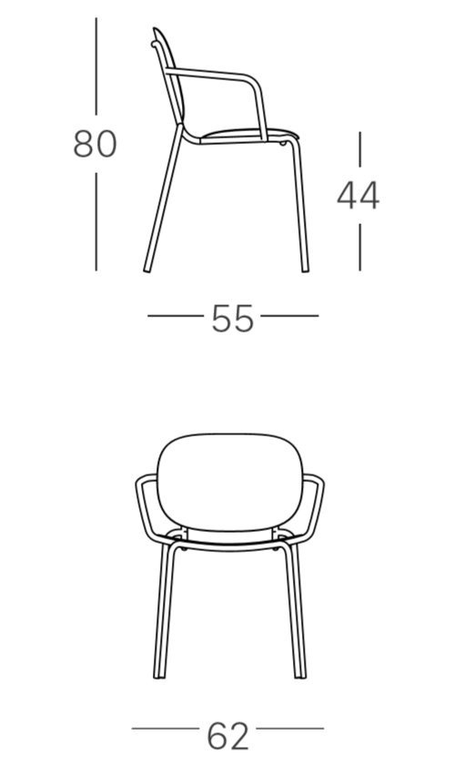 Кресло металлическое Scab Design Si-Si тортора