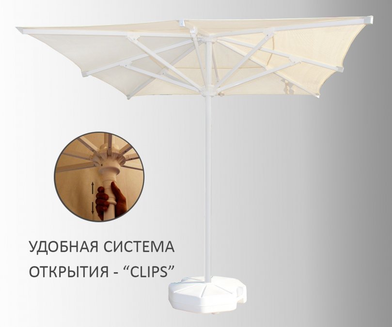 Зонт профессиональный 2х2 м Avocado Clips