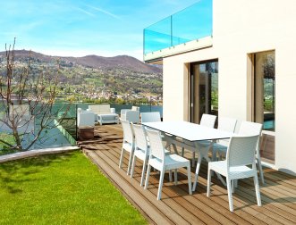 Стол пластиковый Ibiza Table 180, белый, 1800х900х740 мм