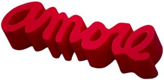 Скамья пластиковая дизайнерская Amore Pop