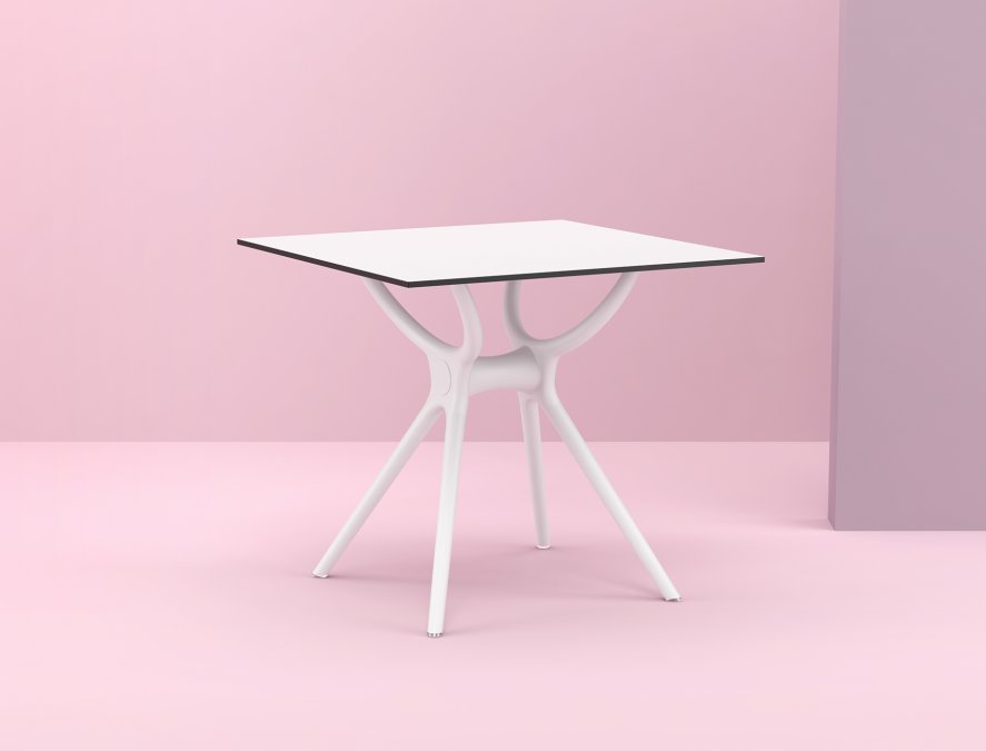 Стол пластиковый Air Table 80, белый, 800х800х740 мм