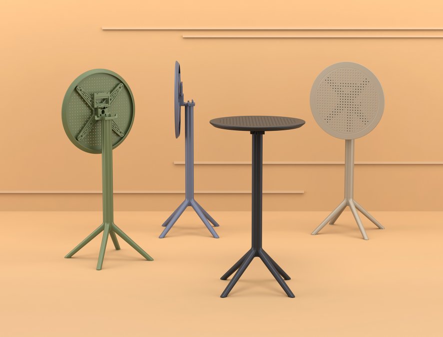 Стол пластиковый барный складной Sky Folding Bar Table 60