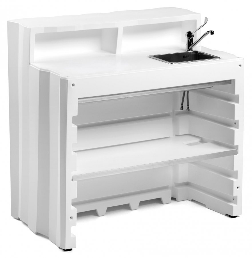 Стойка пластиковая барная с мойкой Frozen Desk Version 1