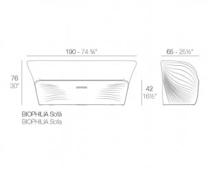 Диван пластиковый Biophilia Basic