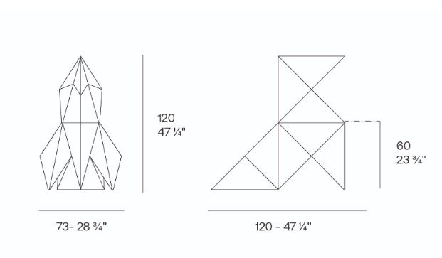 Фигура дизайнерская пластиковая Origami Tori Basic