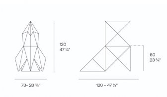 Фигура дизайнерская пластиковая Origami Tori Basic