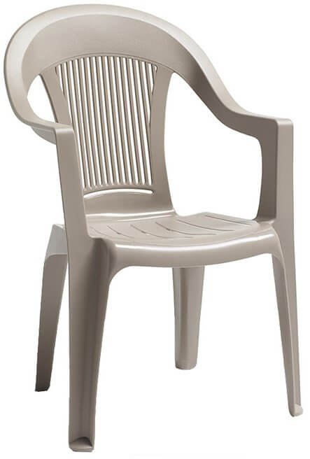 Кресло пластиковое SCAB GIARDINO Elegant Scratchproof Monobloc тортора