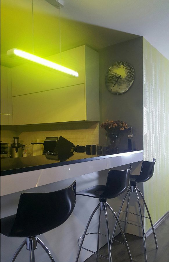 Стул барный пластиковый Scab Design Daylight хром, черный