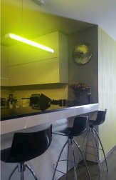 Стул барный пластиковый Scab Design Daylight хром, черный