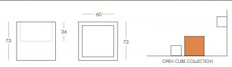 Куб открытый пластиковый светящийся Open Cube 75 Lighting