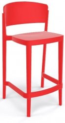 Стул пластиковый полубарный Gaber Abuela Stool 67 красный