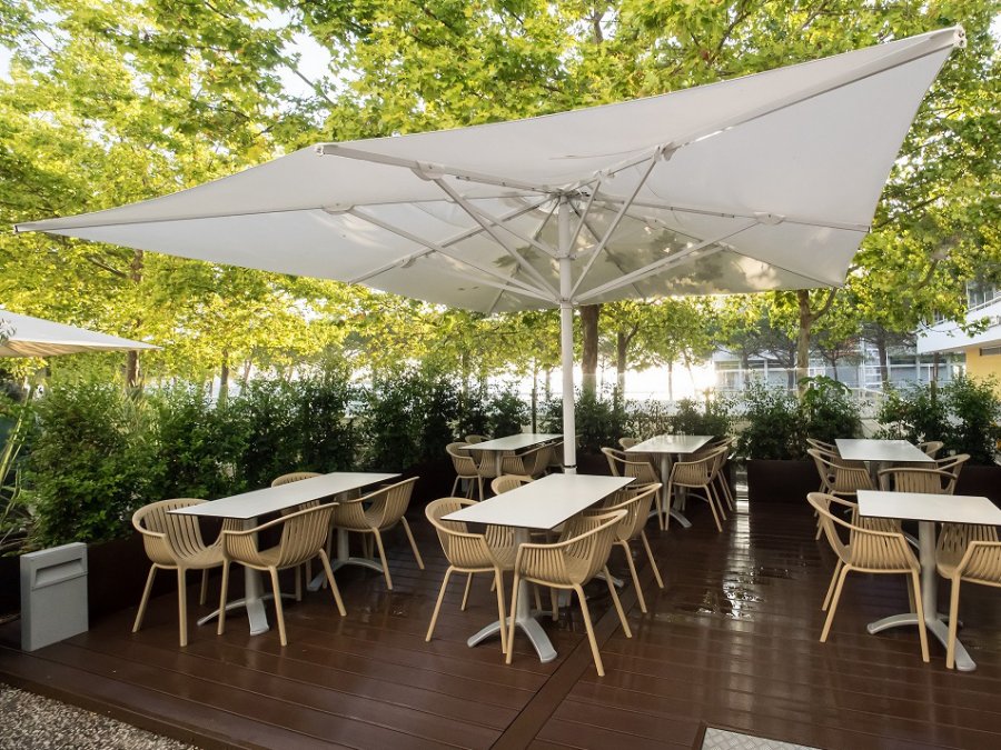 Зонт профессиональный телескопический 5х5 м Capri Starwhite