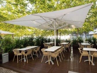 Зонт профессиональный телескопический 5х5 м Capri Starwhite
