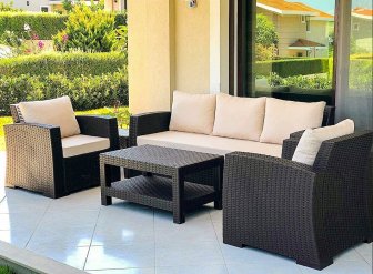 Комплект пластиковой плетеной мебели Monaco Lounge Set XL