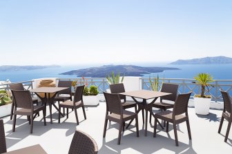 Стул пластиковый плетеный Siesta Contract Florida коричневый