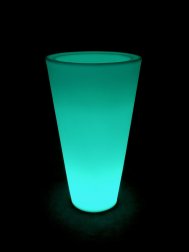 Кашпо пластиковое светящееся Cone