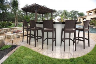 Стул пластиковый барный Siesta Contract Jamaica коричневый