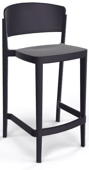 Стул пластиковый полубарный Gaber Abuela Stool 67 черный