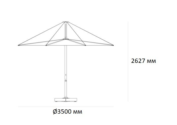 Зонт дизайнерский Ø3.5 м Inumbra Medium