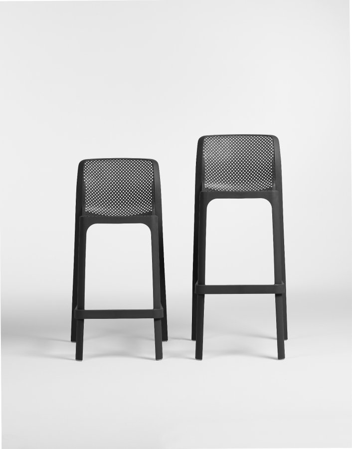 Стул пластиковый барный Nardi Net Stool антрацит
