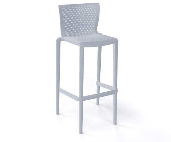 Стул пластиковый барный Gaber Spyker Stool жемчужно-серый