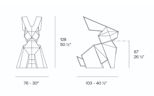Фигура дизайнерская пластиковая Origami Usagi Basic