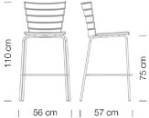 Стул пластиковый барный Et al. (Metalmobil) Bikini