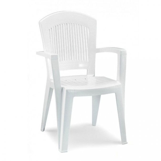Кресло пластиковое SCAB GIARDINO Super Elegant белый