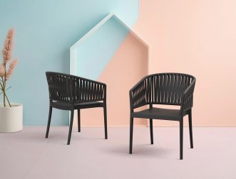Кресло пластиковое Siesta Contract Portofino черный