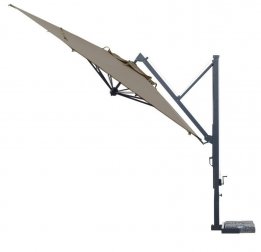 Зонт профессиональный 3.5х3.5 м Galileo Dark, антрацит, серо-коричневый