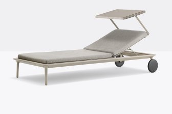 Шезлонг металлический текстиленовый Reva L