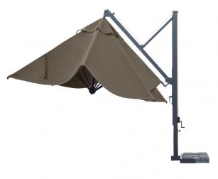 Зонт профессиональный 3.5х3.5 м Galileo Dark, антрацит, серо-коричневый