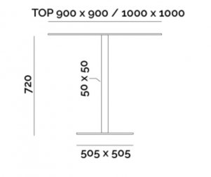 Подстолье металлическое 500BQ