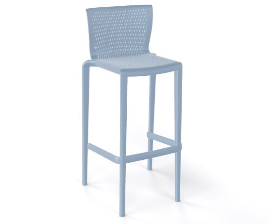 Стул пластиковый барный Gaber Spyker Stool бледно-синий