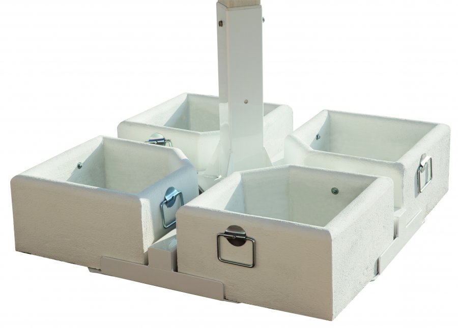 Зонт профессиональный двухкупольный 3.5х7 м Alu Double Starwhite